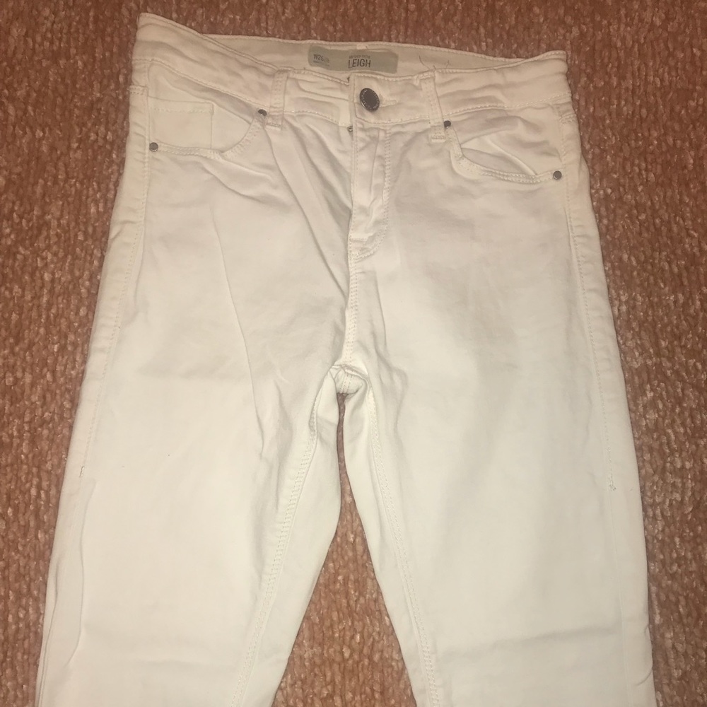 White Topshop Leigh Jeans